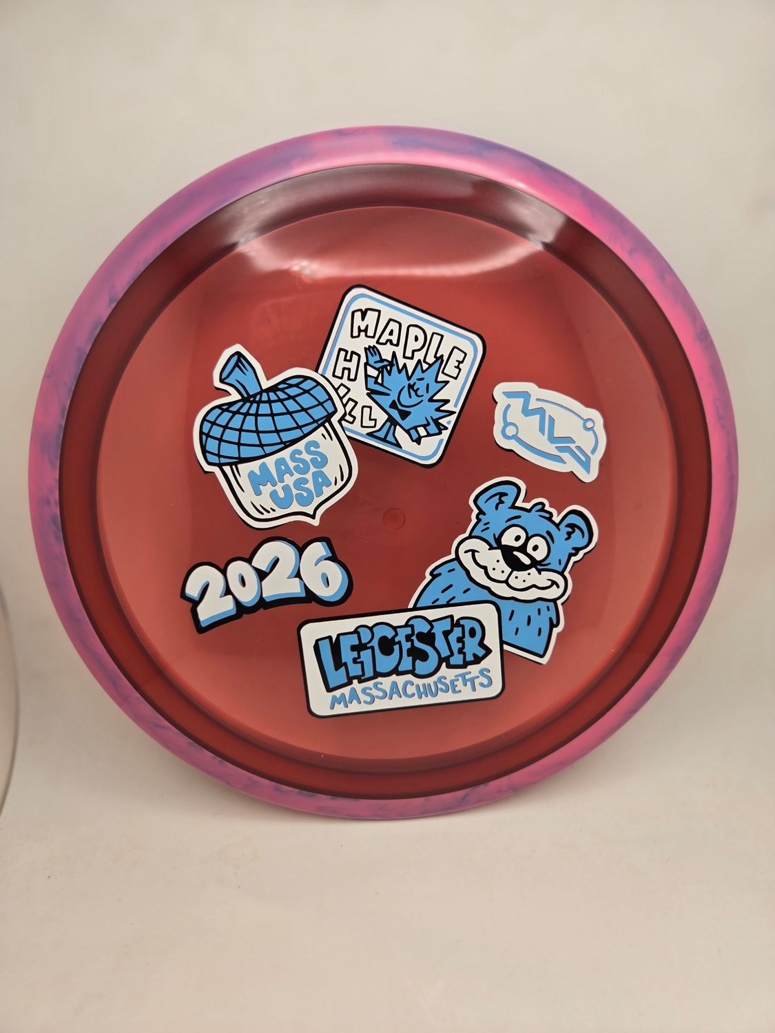 Axiom Discs MVP OPEN 2026 Proton Aspect Watermelon Red with Swirly Pink Rim 175g