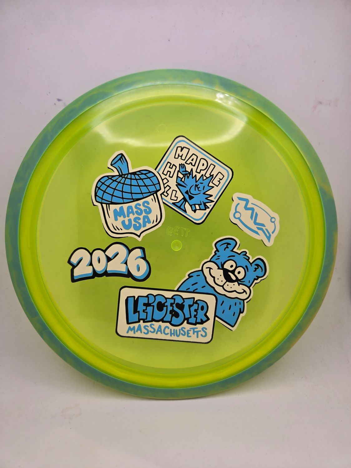 Axiom Discs MVP OPEN 2026 Proton Aspect Yellow with Swirly Green Rim 173g