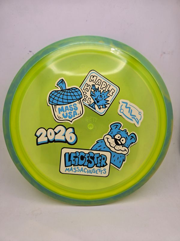 Axiom Discs MVP OPEN 2026 Proton Aspect Yellow with Swirly Green Rim 173g
