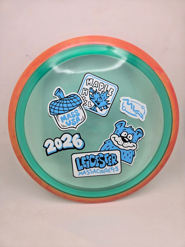 Axiom Discs MVP OPEN 2026 Proton Aspect Teal with Swirly Orange Rim 172g