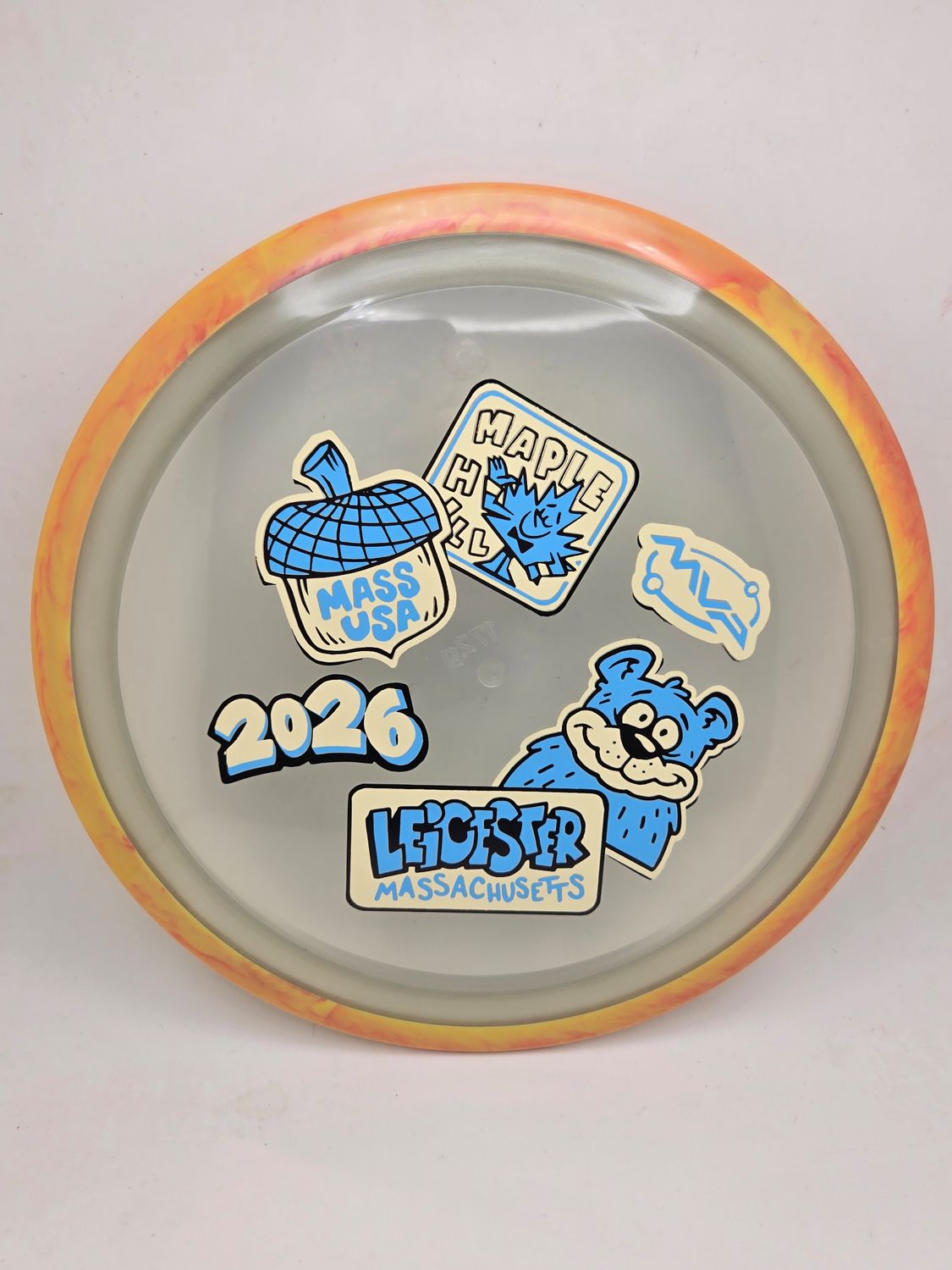 Axiom Discs MVP OPEN 2026 Proton Aspect Clear with Swirly Orange Rim 175g