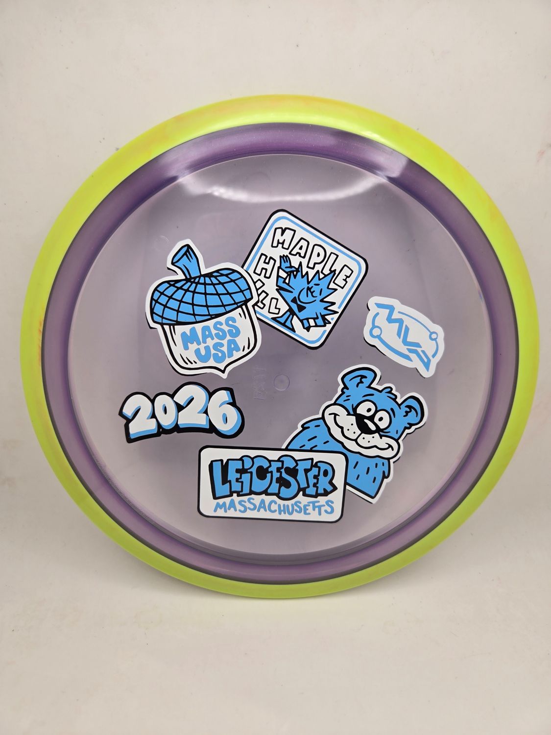 Axiom Discs MVP OPEN 2026 Proton Aspect Purple with Swirly Green Rim 172g