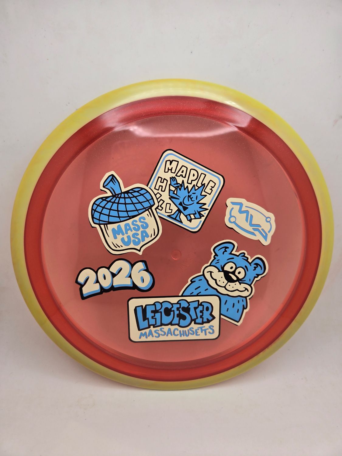 Axiom Discs MVP OPEN 2026 Proton Aspect Watermelon Red with Yellow Rim 173g