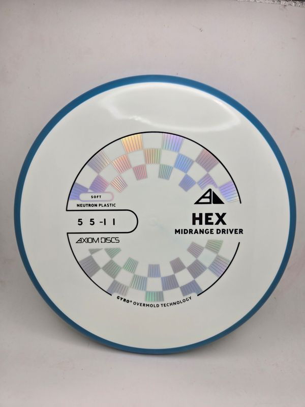 Axiom Discs Hex Neutron Soft White with Blue Rim 172g