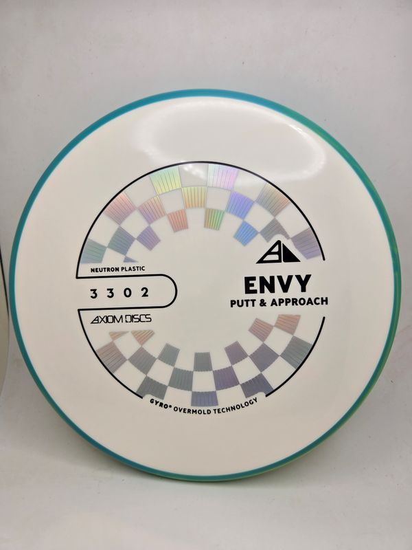 Axiom Discs Envy Neutron White with Swirly Teal/Green Rim 174g