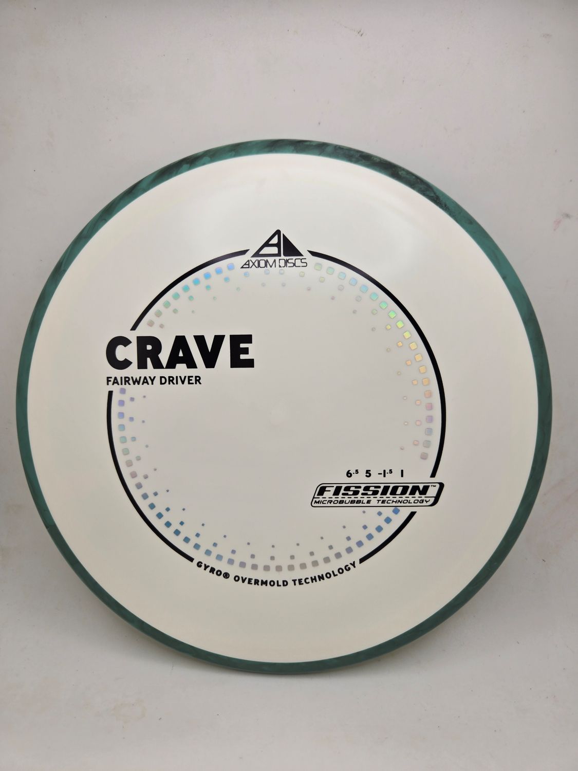 Axiom Discs Fission Crave White with Swirly Blue/Grey Rim 150g