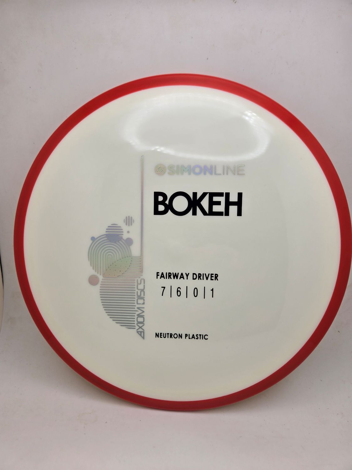Axiom Discs Neutron Bokeh White with Red Rim 169g