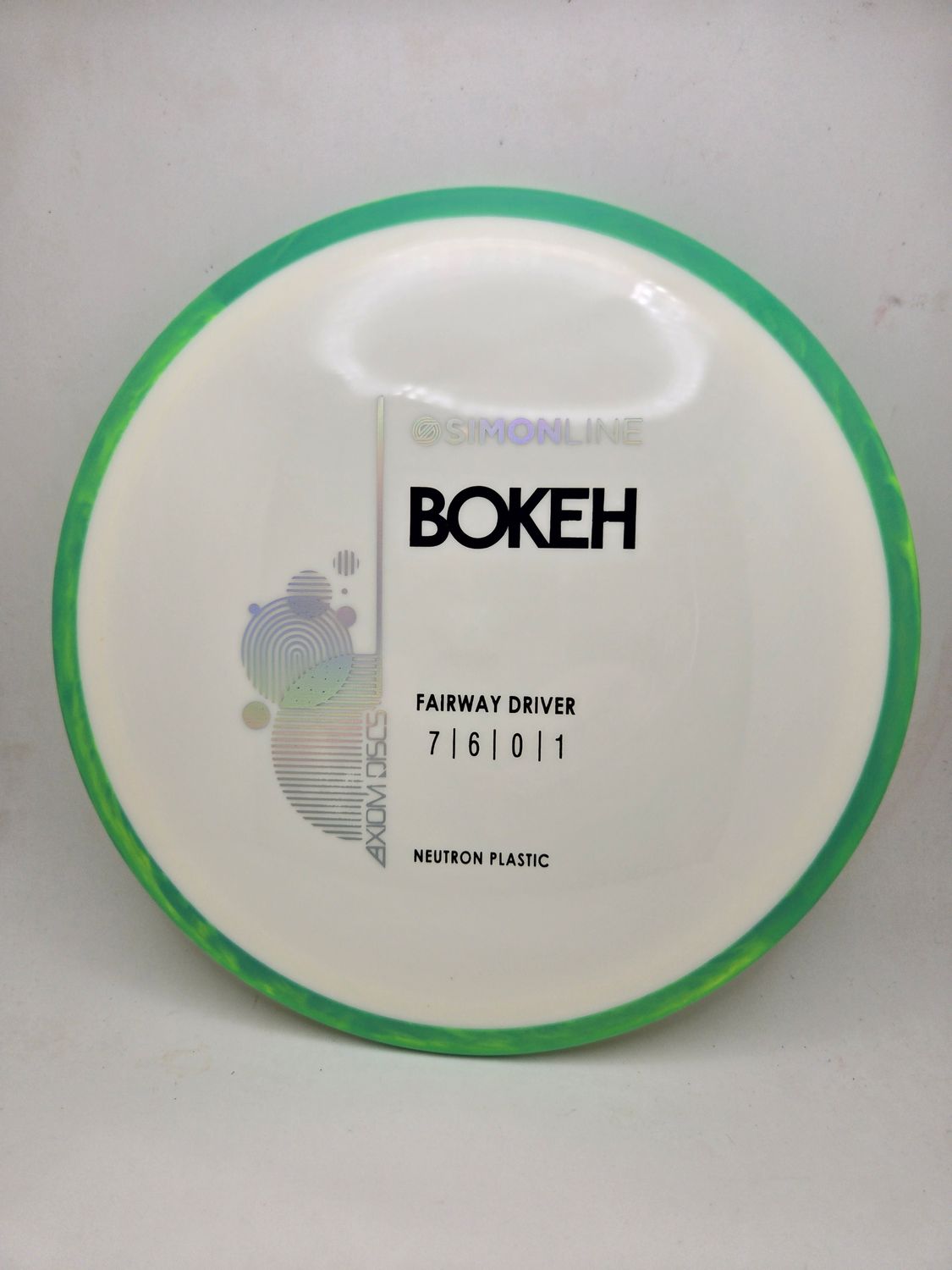 Axiom Discs Neutron Bokeh White with Swirly Green Rim 173g