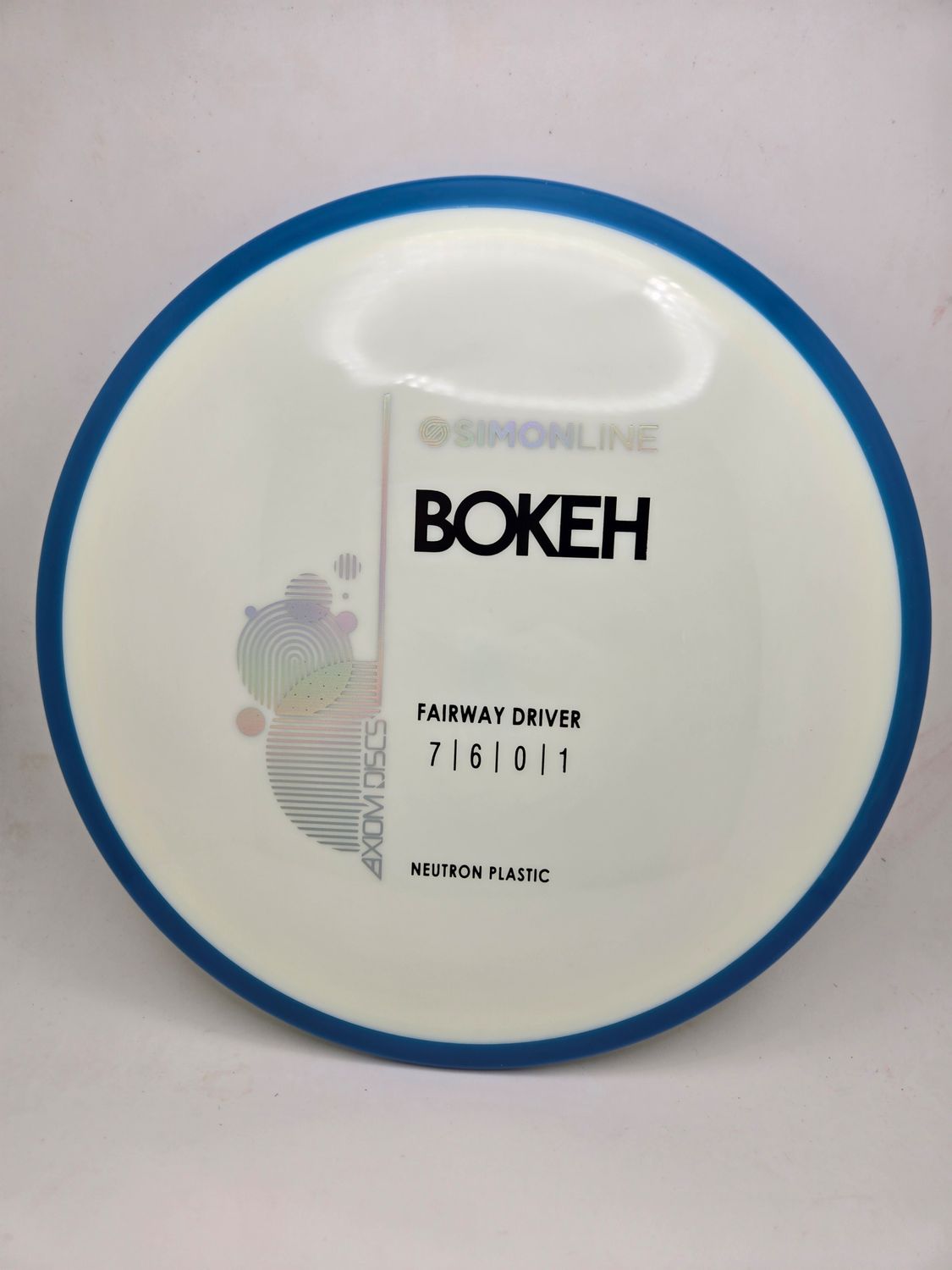Axiom Discs Neutron Bokeh White with Blue Rim 168g
