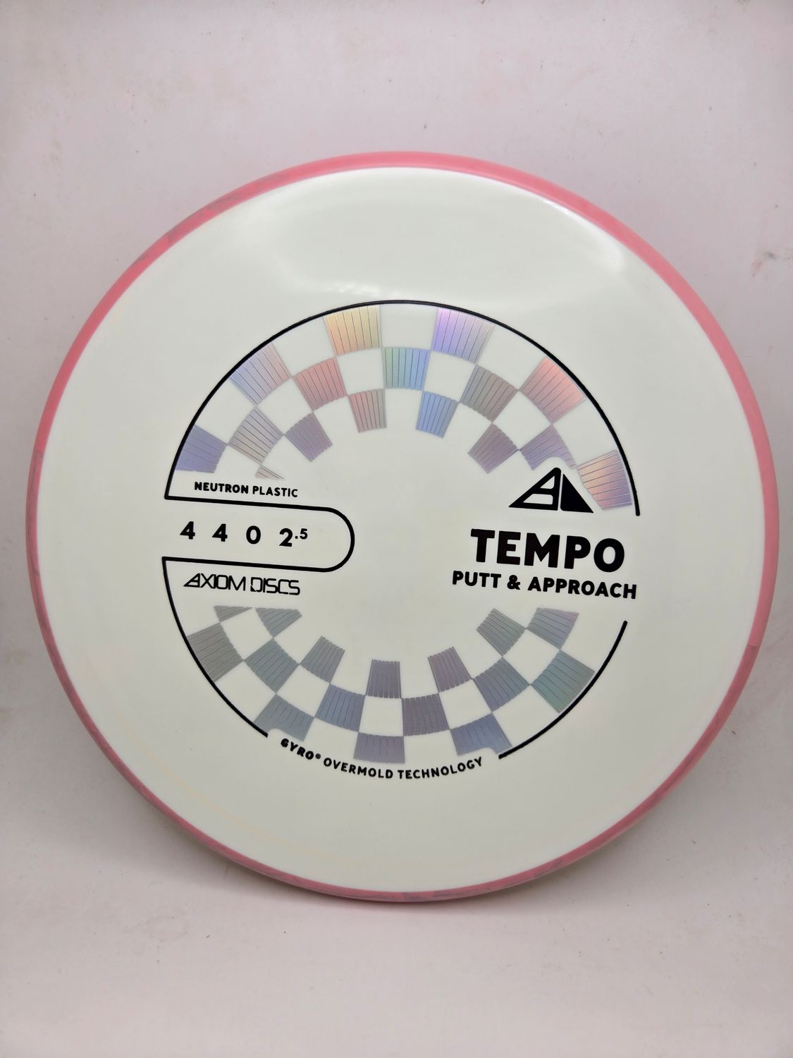 Axiom Discs Tempo Neutron White with Pink Rim 175g
