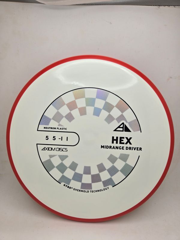 Axiom Discs Hex Neutron White with Red Rim 171g