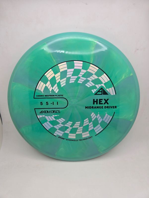 Axiom Discs Hex Cosmic Neutron Green with Green Rim 175g
