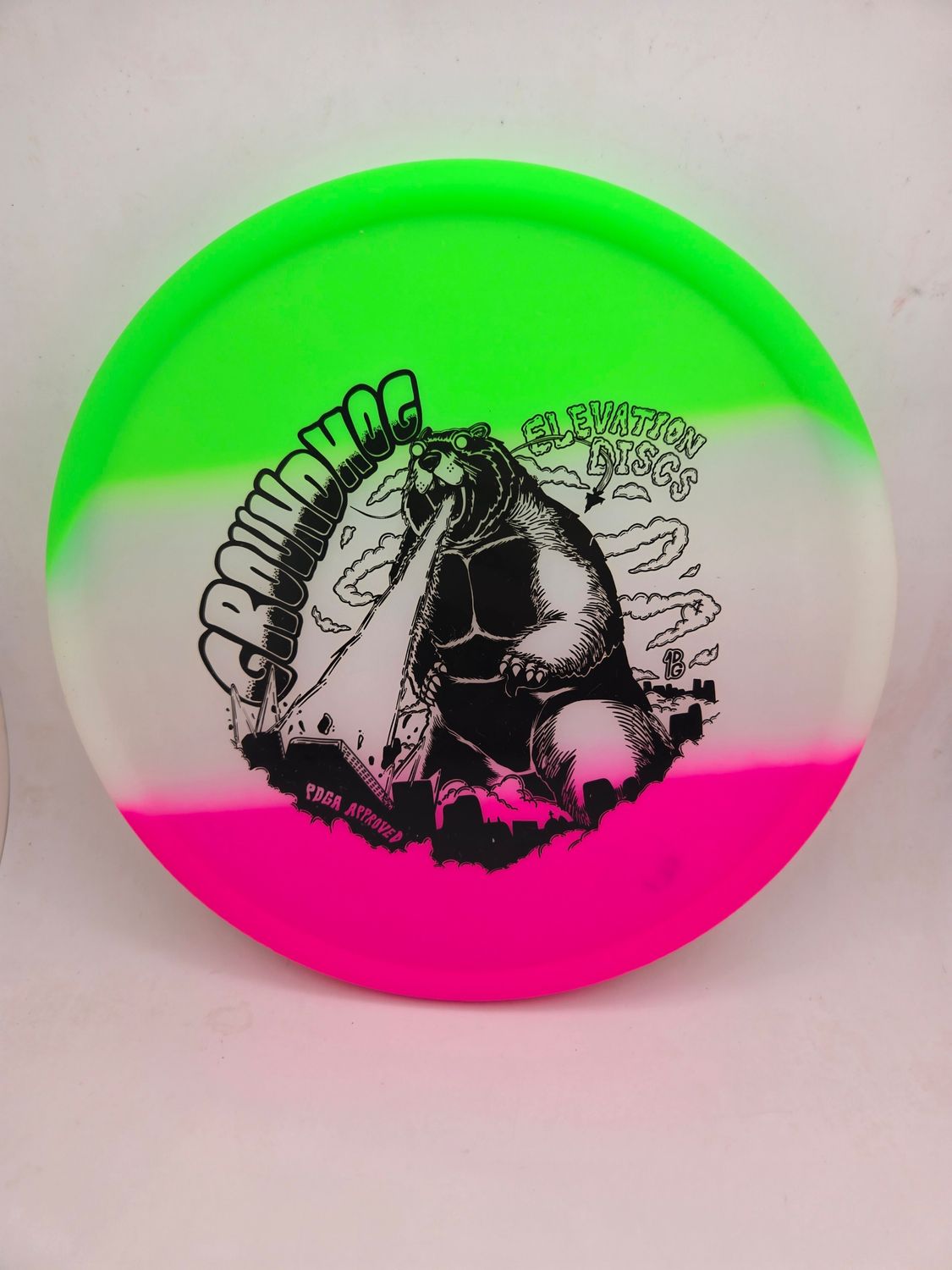 Elevation Discs Slime Groundhog Glo-g White/Orange/Blue 172-174g
