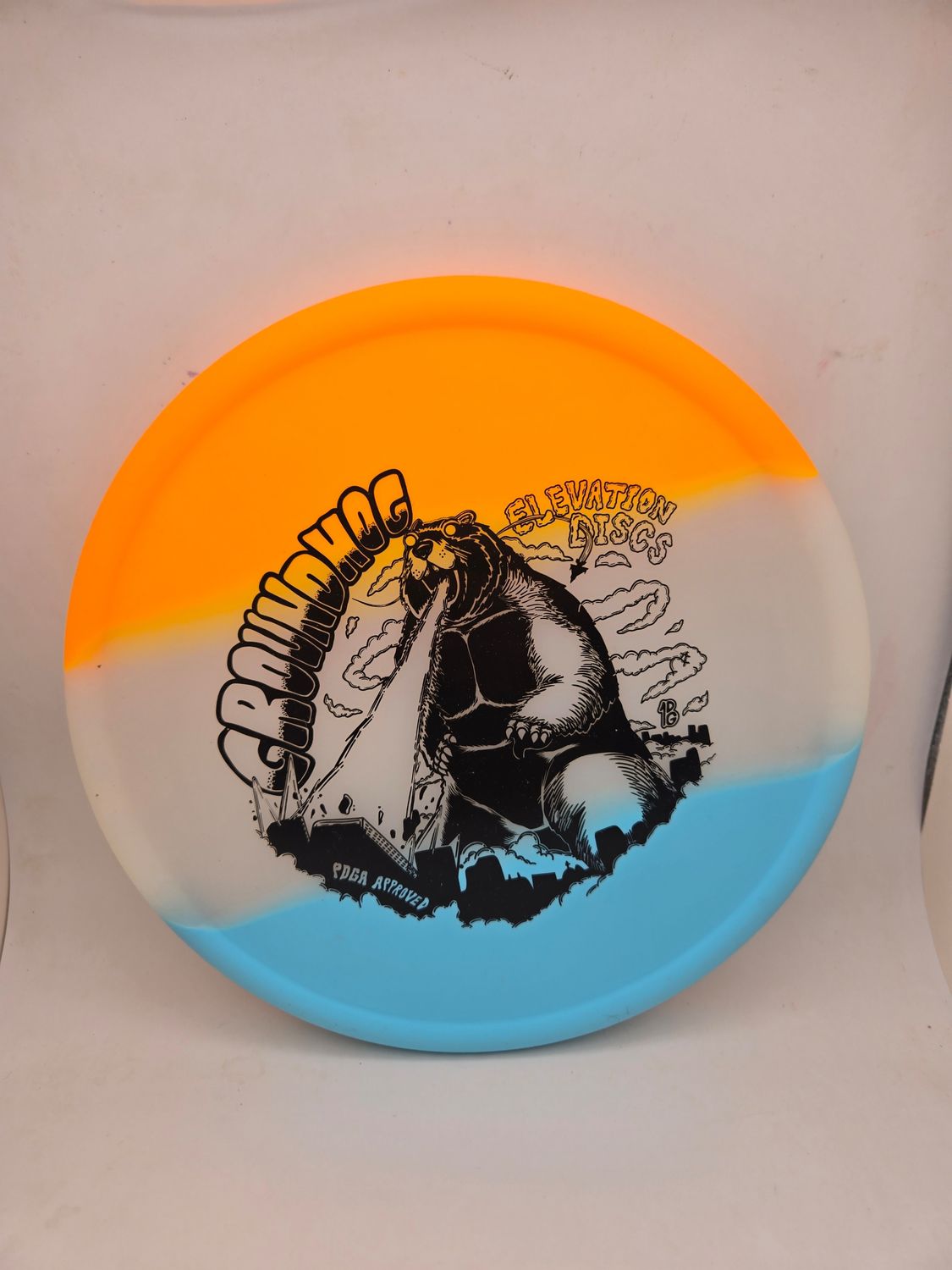 Elevation Discs Morning OJ Groundhog Glo-g White/Orange/Blue 172g