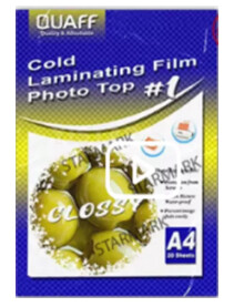 Quaff Glossy Photo-TOP (20 Pieces transparent glossy laminating film)