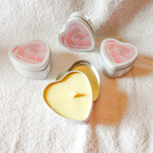 Soy Candle Heart Tin Container