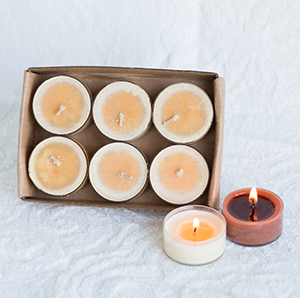 Soy Tea Lights: Six Count