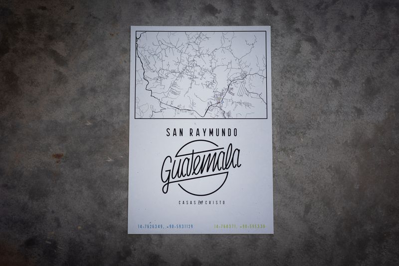GUATEMALA MAP 13X19 POSTER