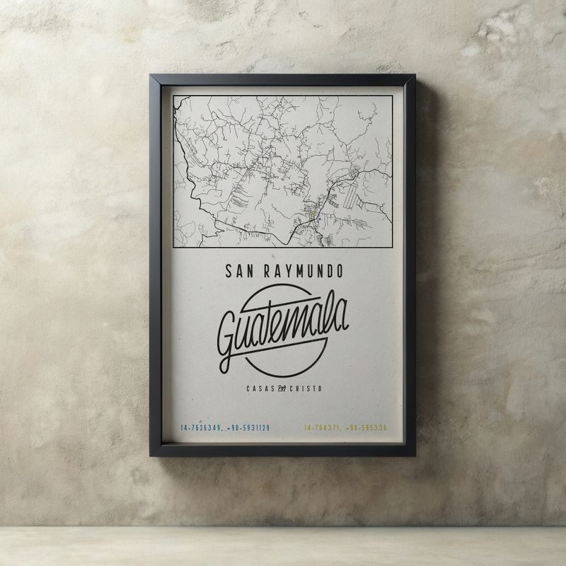 GUATEMALA MAP 13X19 POSTER