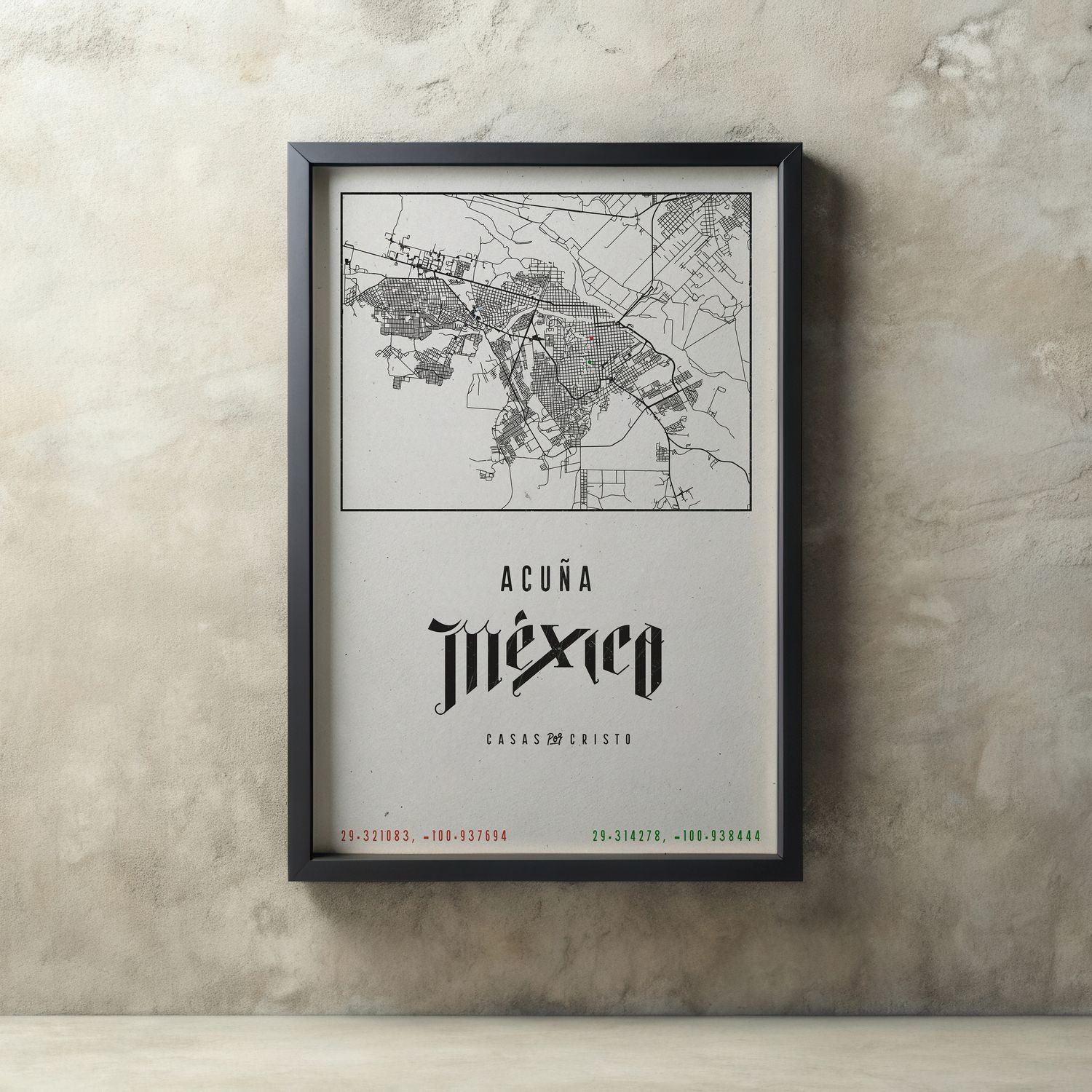 ACUNA MAP 13X9 POSTER