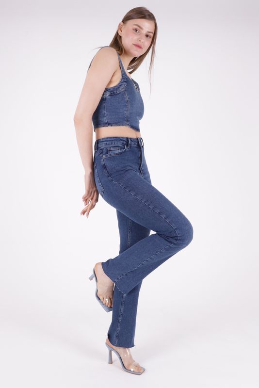 Jeans Hose für Damen - dunkelblau