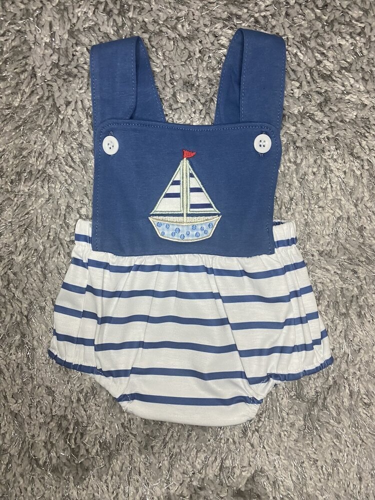 Sailboat applique boy bubble