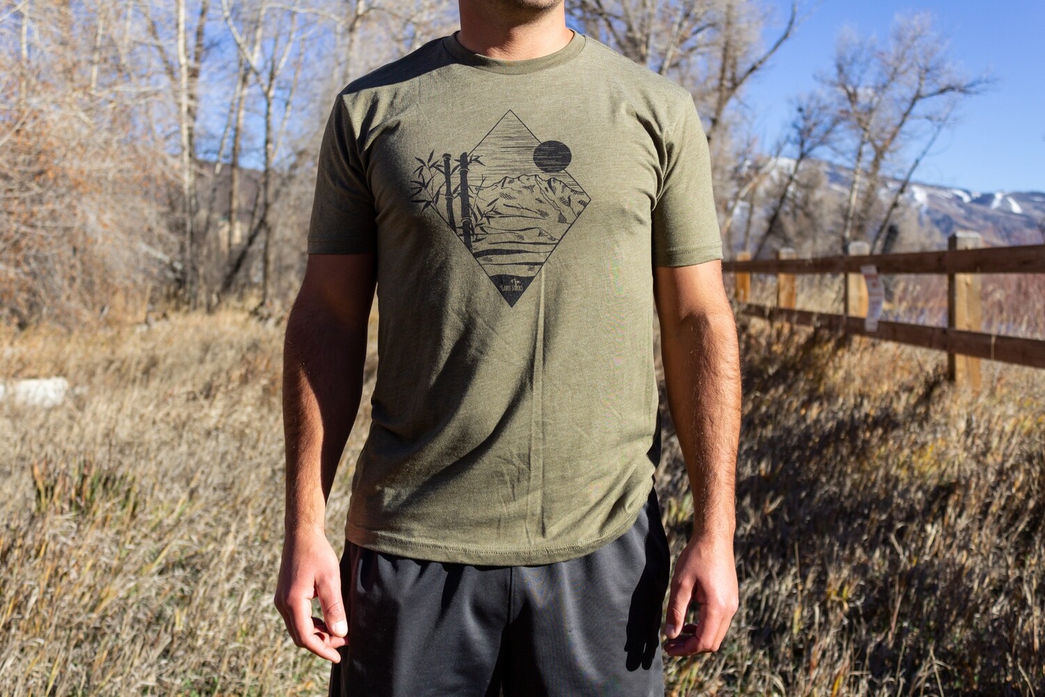 Mountainscape T-Shirt, Size: XS, Color: Sage