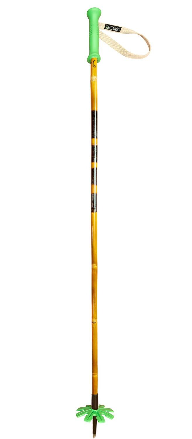 Ringtail Torched Sticks, Basket Size: Medium Basket- 4", Grip Color: Green, Basket Color: Green