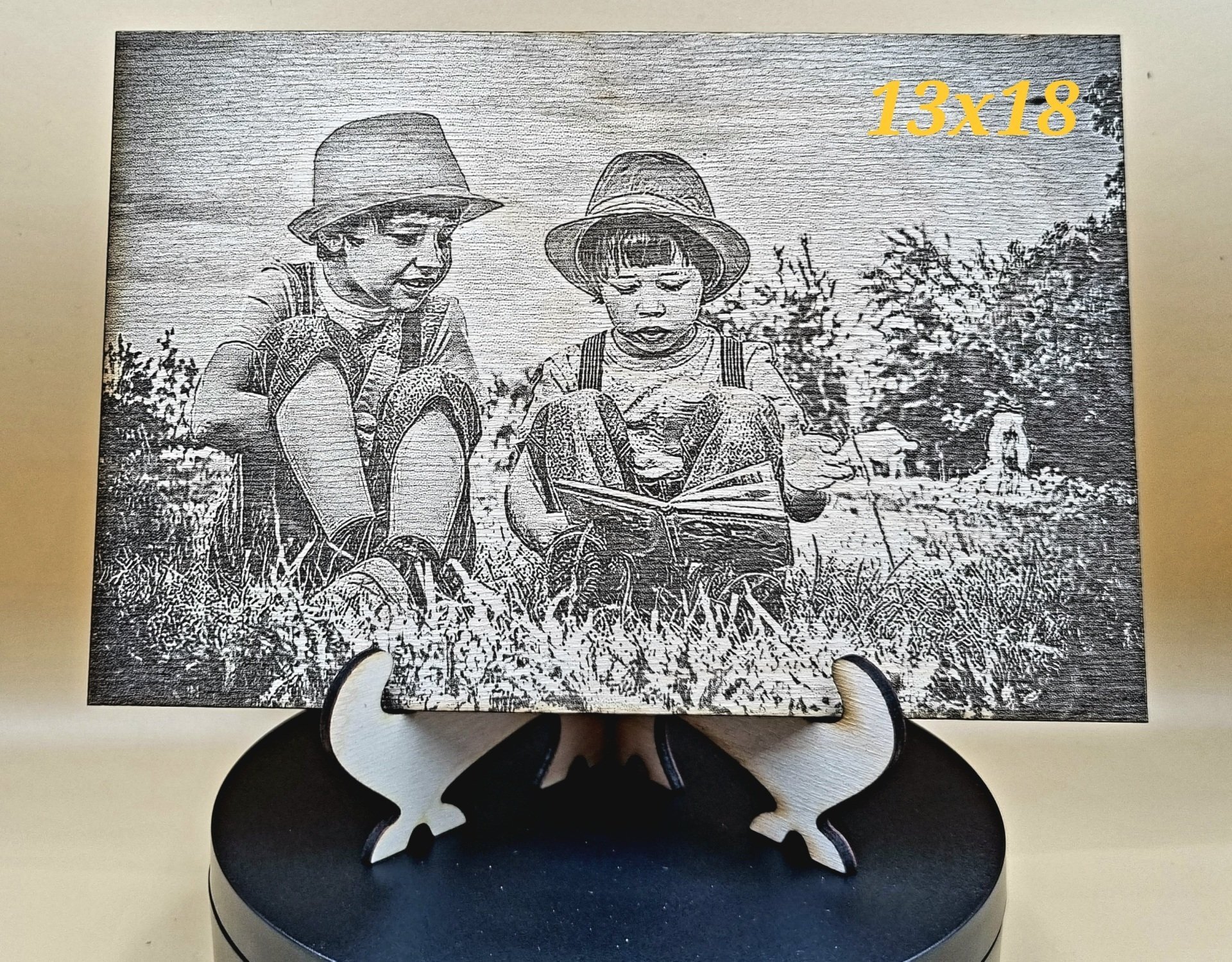 Photographie Gravée sur Bois de Bouleau