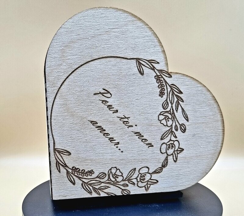Boîte à Bijoux Cœur "Mon Amour"