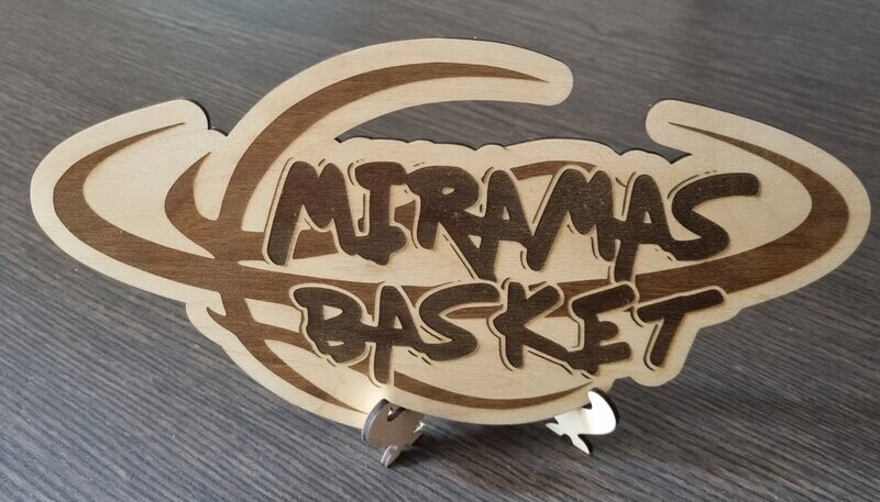 Logo Gravé sur Bois + Support
