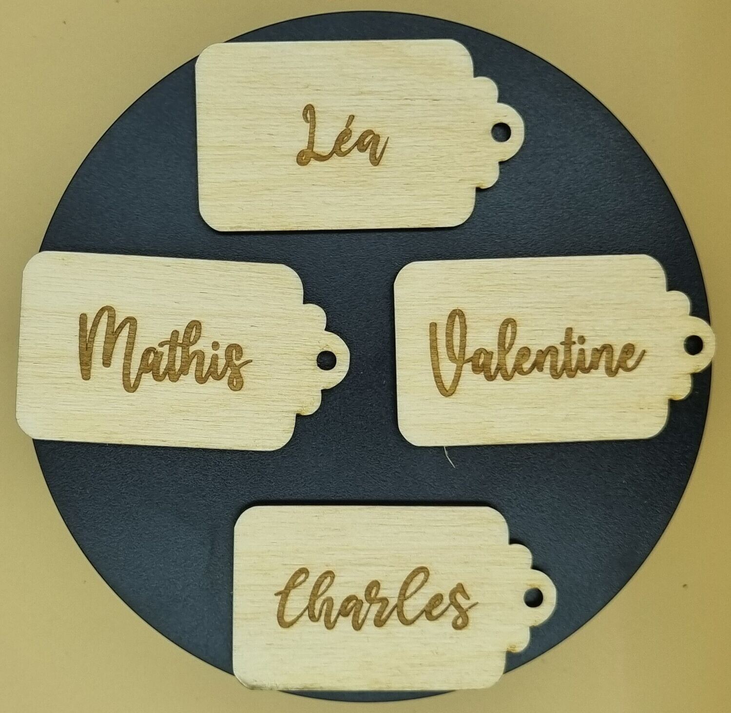Marque-places Rectangulaires en Bois