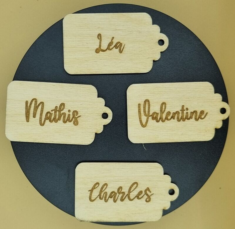 Marque-places Rectangulaires en Bois
