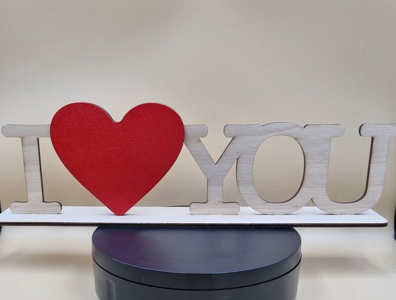 Décoration "I Love You" en Bois