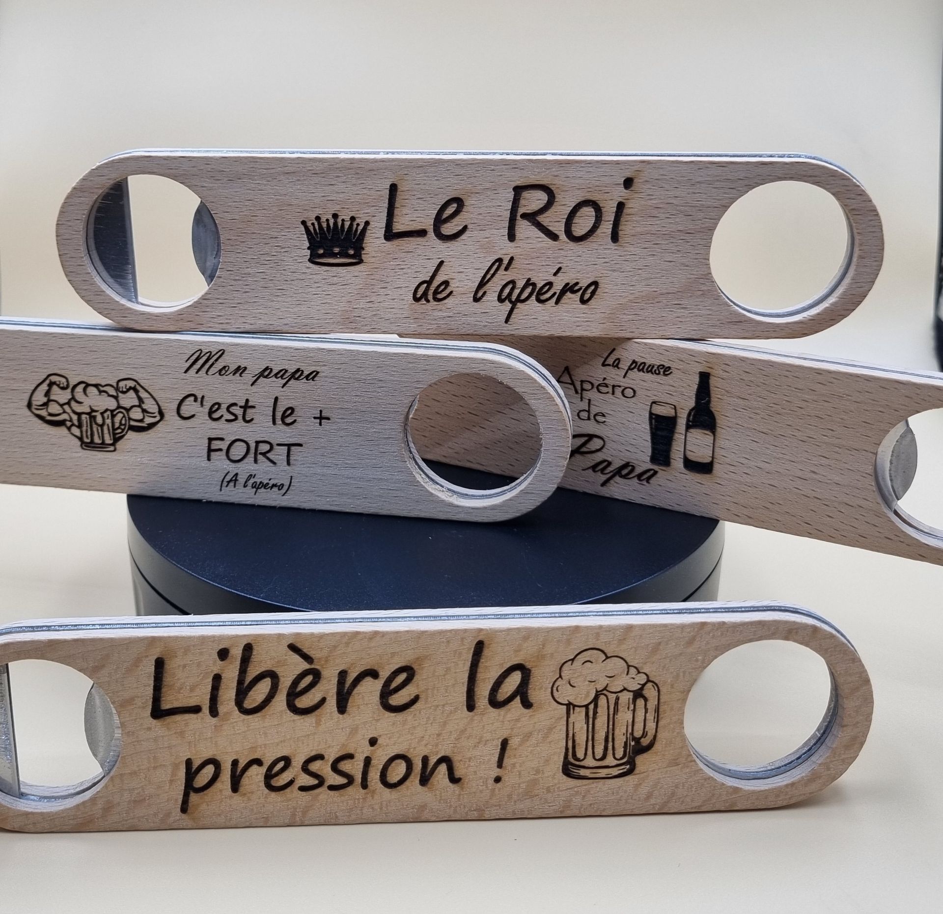 Décapsuleurs en Bois Personnalisables