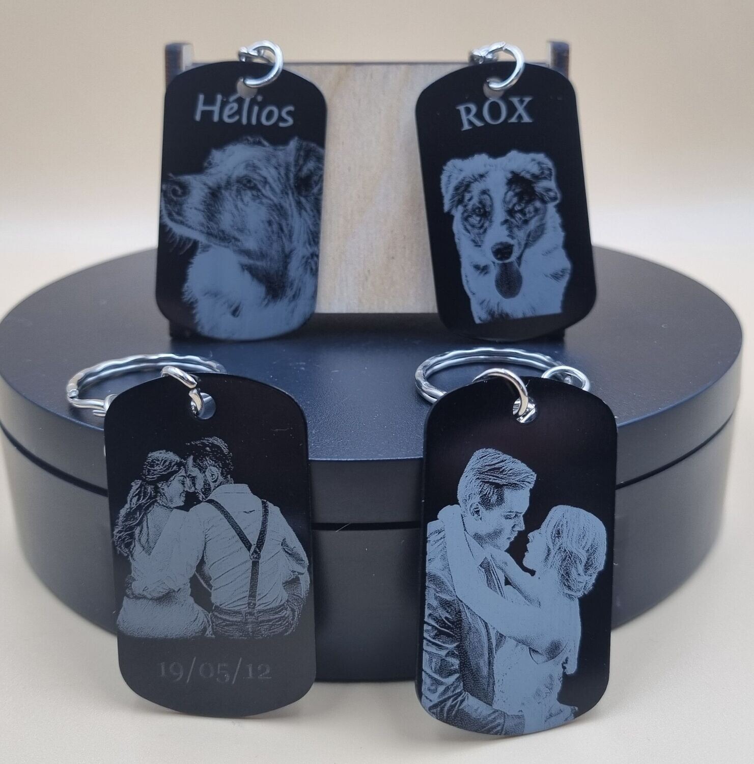 Photographie personnalisée sur Porte-Clés en Aluminium Anodisé