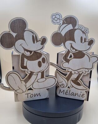 Pots à Crayons Mickey et Minnie (Design Original de 1921)
