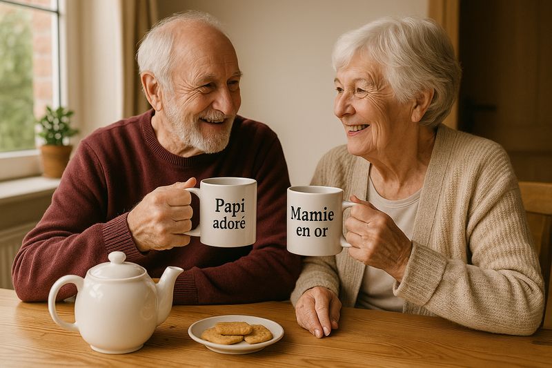 Mug personnalisé pour Papi et Mamie
