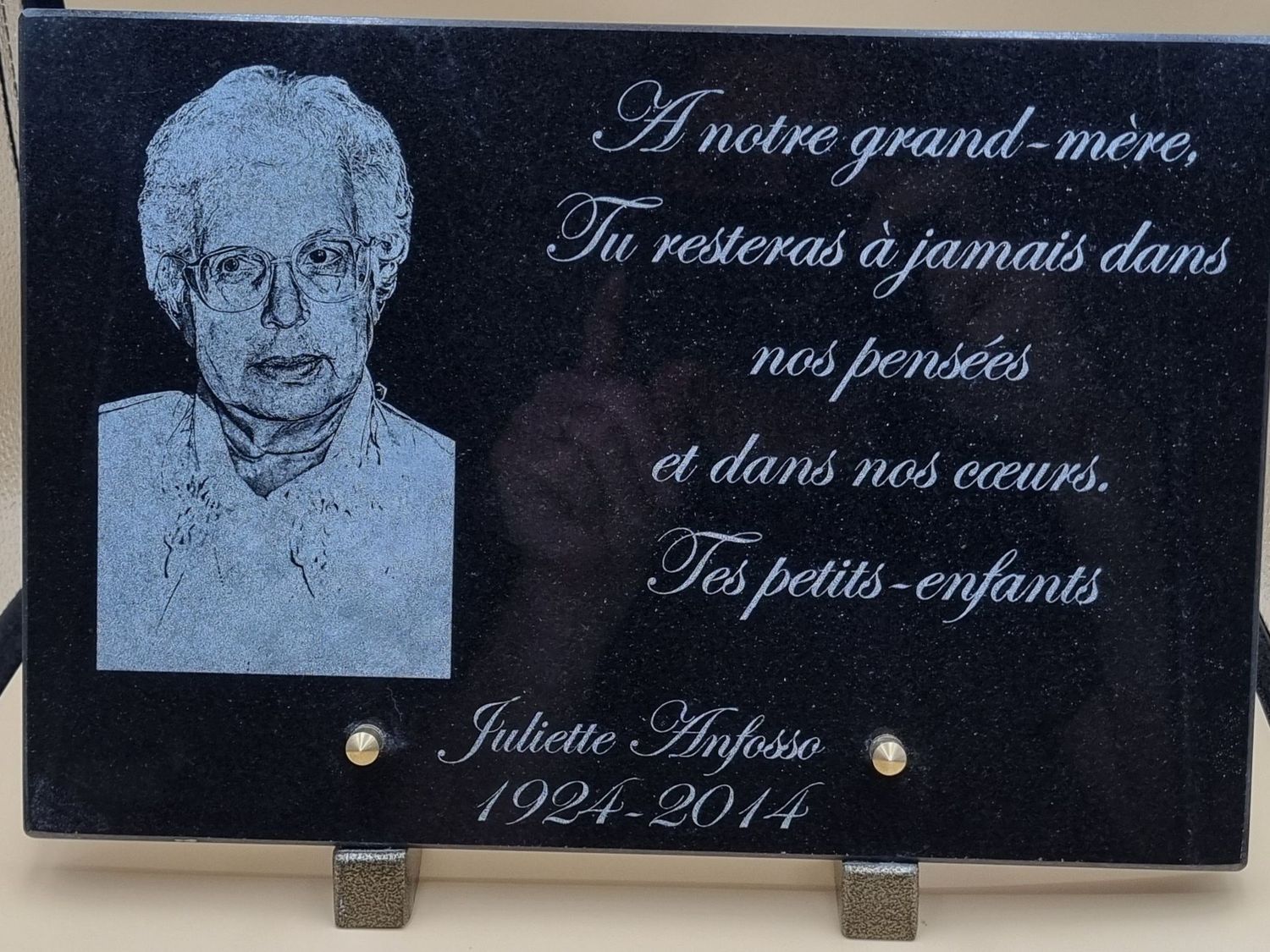 Photographie Gravée sur Granite
