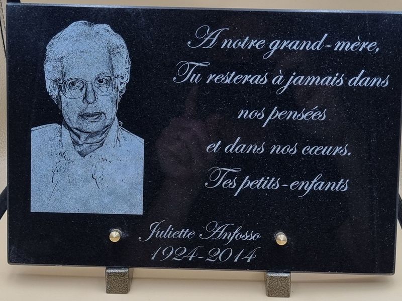 Photographie Gravée sur Granite