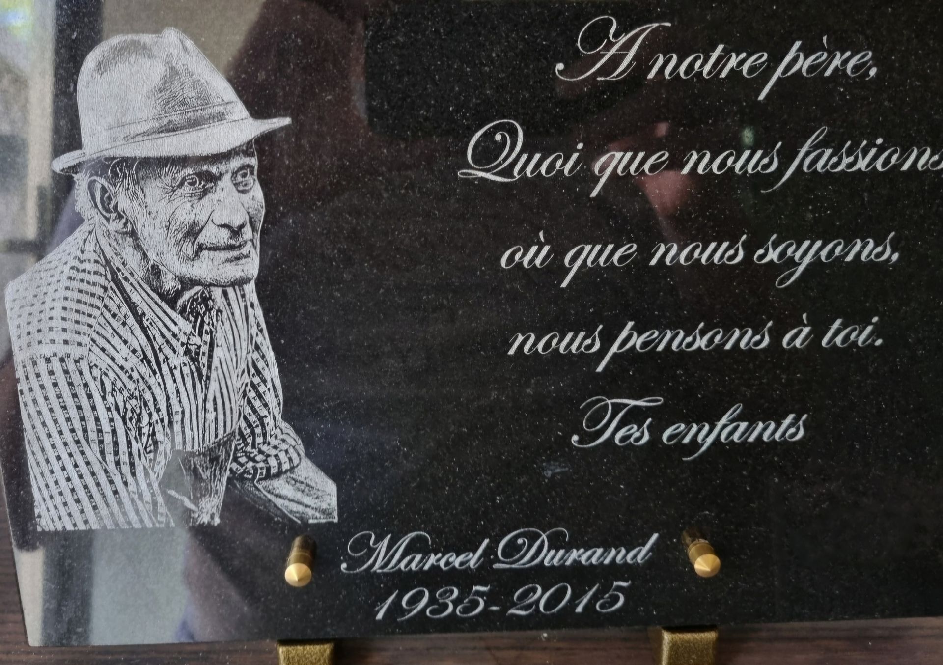 Photographie Gravée sur Granite