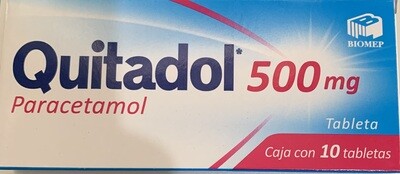 Paracetamol 500 mg  caja con 10 tabletas