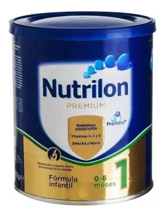 Leche de fórmula en polvo Nutricia Nutrilon Premium 1 en lata de 400g - 0 a 6 meses