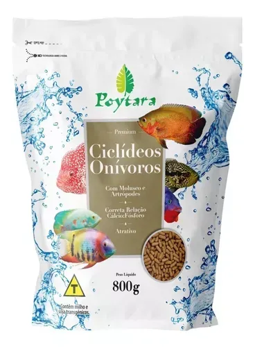 Poytara Alimento Premium para cíclidos omnívoros 800g