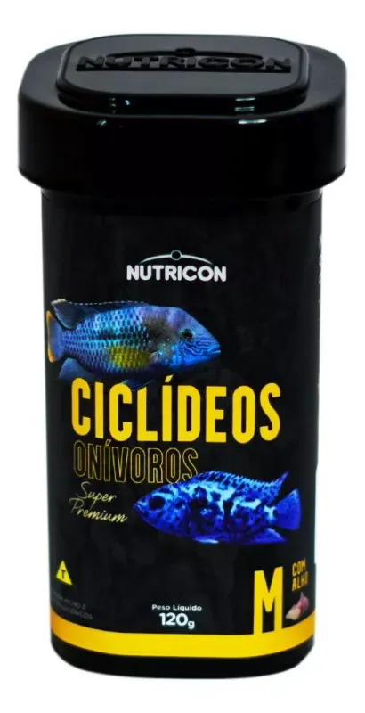Alimento para Cíclidos Omnívoros M - Nutricon 120g