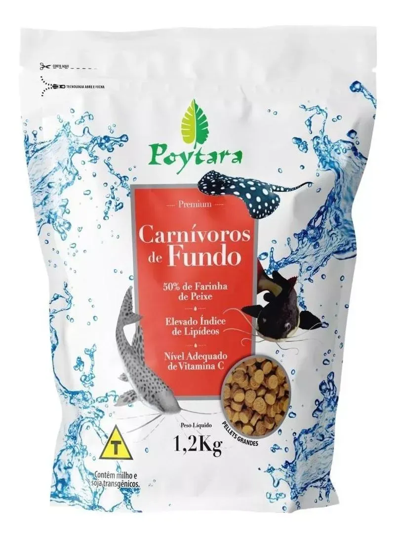 Alimento para Peces Carnívoros de Fondo Premium 1,2 kg