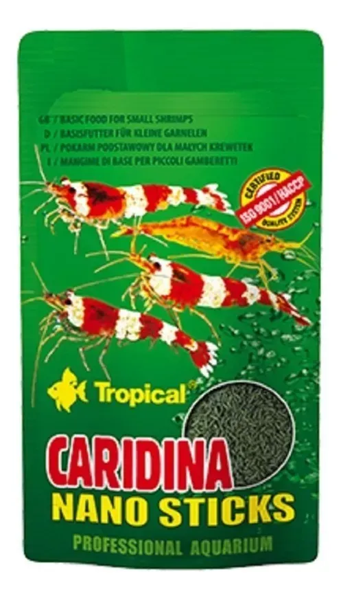 Alimento tropical para gambas caridina nano sticks 10g