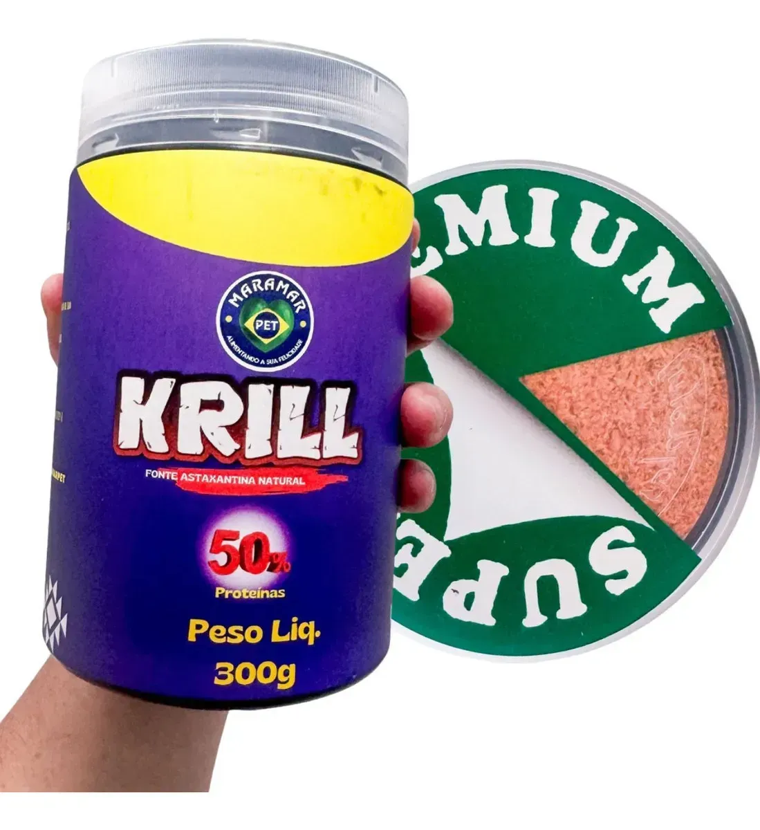 Alimento para peces krill 50% proteína probiótico 300 g Maramar