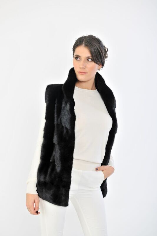 Mink Gilet - Black