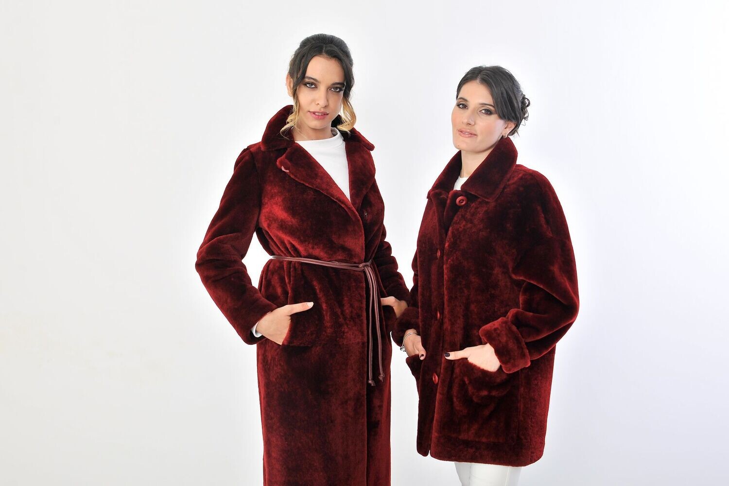 Cappotto in montone shearling